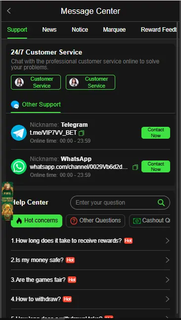 7VV Bet Support team