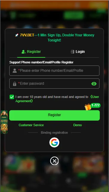 7VV Bet Sign Up